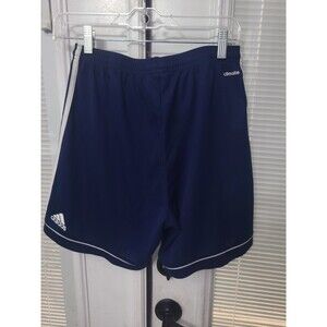 Adidas Squadra 17 shorts in bold blue/navy with white stripes. sz M